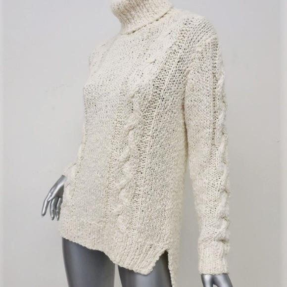 Rachel Zoe Sweater Micah Ivory Cable Knit - Picture 4 of 8